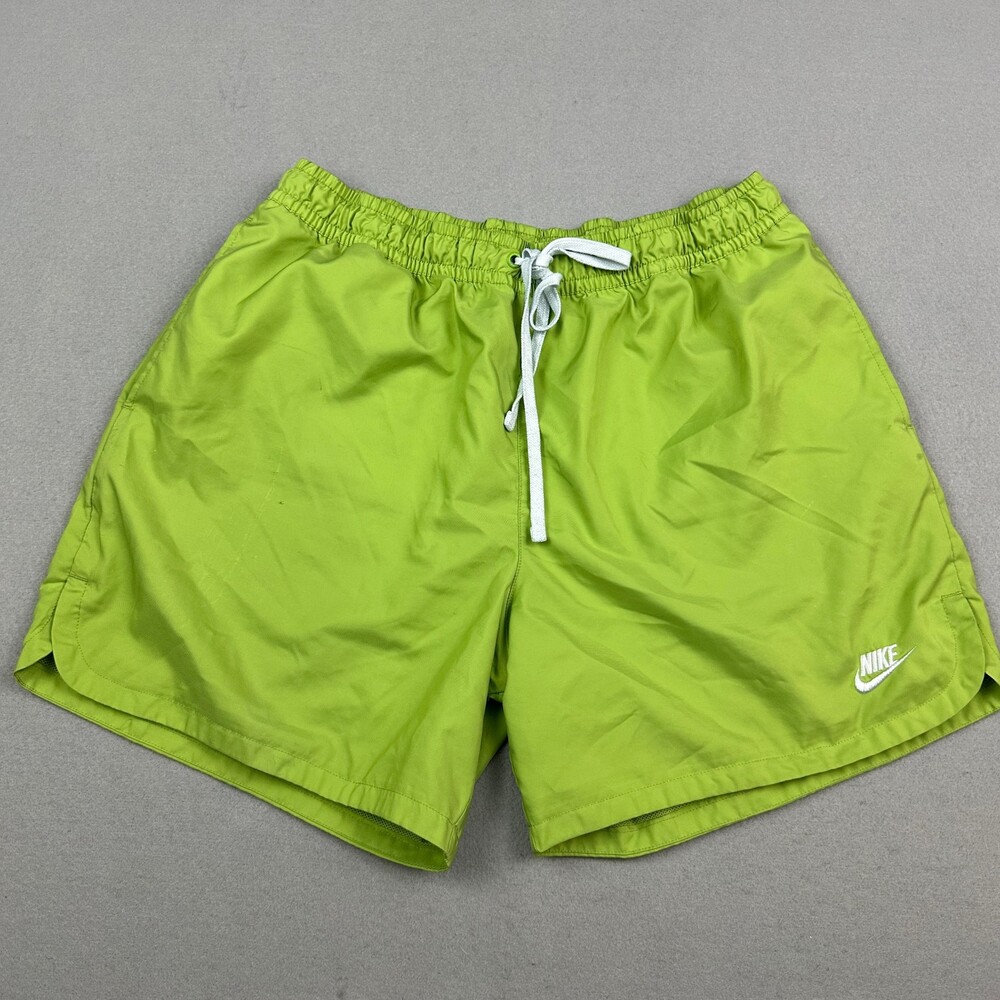 Nike Shorts Men XL Green Club Flow Woven Athletic Mesh Lining Drawstring*